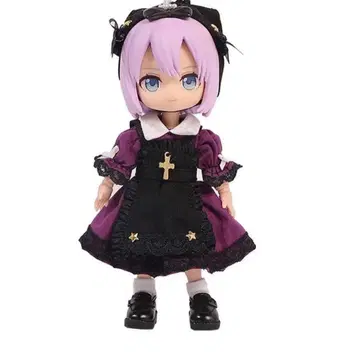 오비츠 11 수녀 3종 세트 십자가 아웃핏 넨도로이드 인형 보라색
