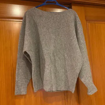 MICHEL KLEIN 그레이 긴팔 니트 스웨터