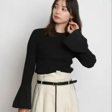 Mystrada 플레어 슬리브 니트