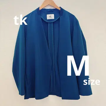 tk 360도 스트레치 노카라 자켓 블루 긴팔 다케오 키쿠치