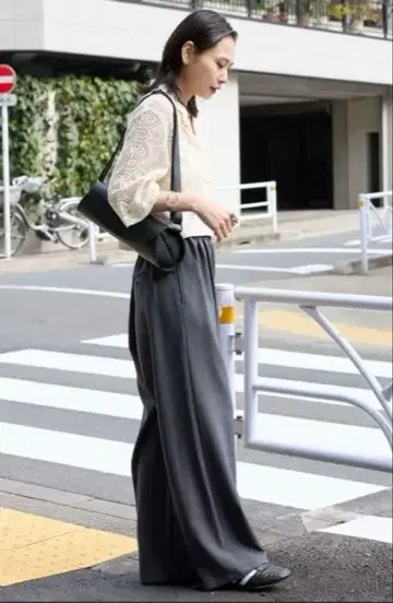 새상품급 저널 스탠다드 울라이크 스트레치 와이드 팬츠