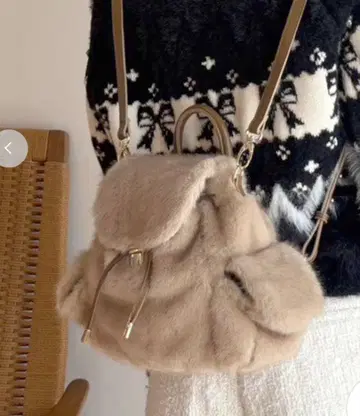 미개봉 신상 LILY BROWN 2way 에코 퍼 백팩