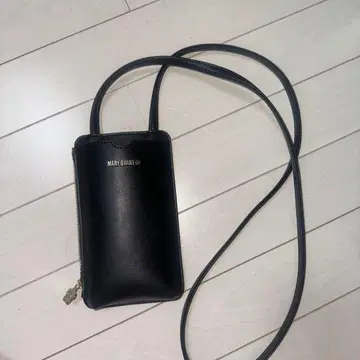 MARY QUANT 스마트폰 숄더백 블랙