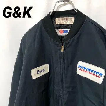 N-5957 G&K 미국 빈티지 의류 워크 자켓 충전솜 퀼팅 자수 XL