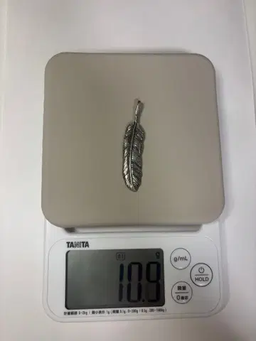 실버 깃털 모티브 펜던트 10.9g