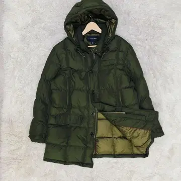 [ 새상품급 ] LANDS' END 다운 코트 XXL 카키 발수 2way