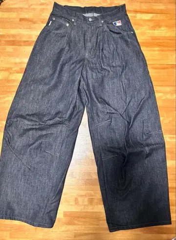 Perushu MLB 콜라보 리지드 데님 팬츠