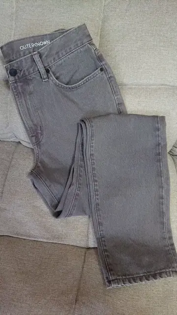 OUTERKNOWN 아우터노운 그레이 데님 팬츠