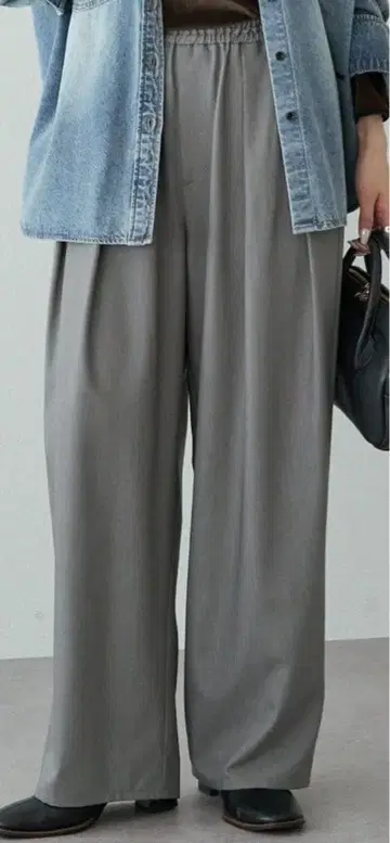 퓨어세신 투 턱 허리밴딩 스트레치 팬츠 ZARA