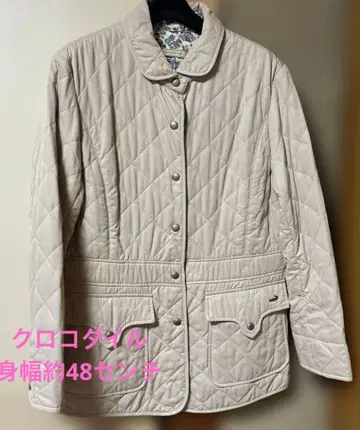 크로커다일 베이지 퀼팅 자켓