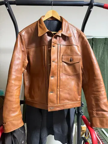 Warehouse 퍼스트 타입 브라운 가죽 자켓