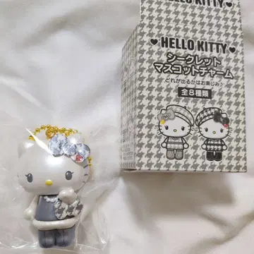 산리오 시크릿 마스코트 참 키티 흑백 걸리시 하운드투스 블랙