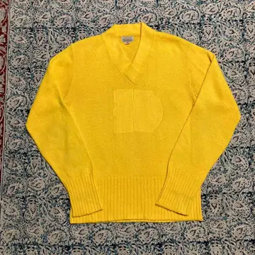 40s 50s 리브장 울 니트 V넥 Vintage 60s
