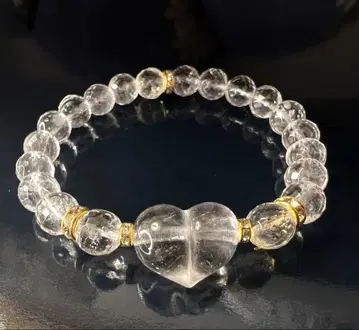 하트 수정 다이아몬드 컷 수정 팔찌 정화 번영