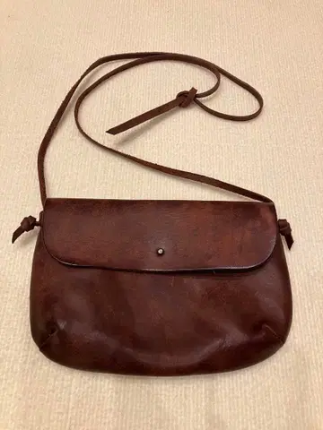 safuji 브라운 가죽 숄더백