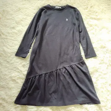 POLO 원피스 속기모 비대칭 맨투맨 롱 원피스