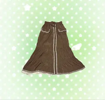 axes femme 브라운 롱 스커트 모리걸