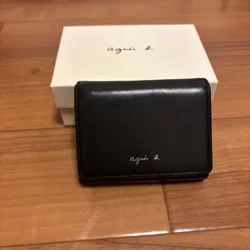 agnis b. 에네스베 블랙 3단 폴더형 지갑