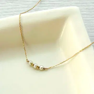 [ete] K10YG 담수 펄 목걸이