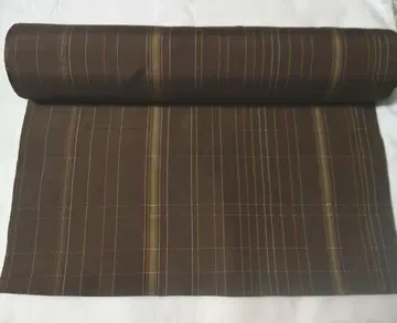 [ 미사용 ] 여성용 기모노 옷감 코몬 브라운