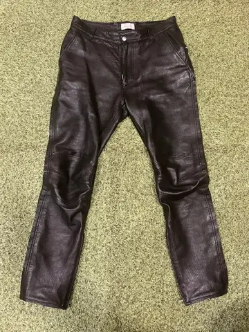 BED J.WFORD 블랙 슬림핏 가죽 팬츠