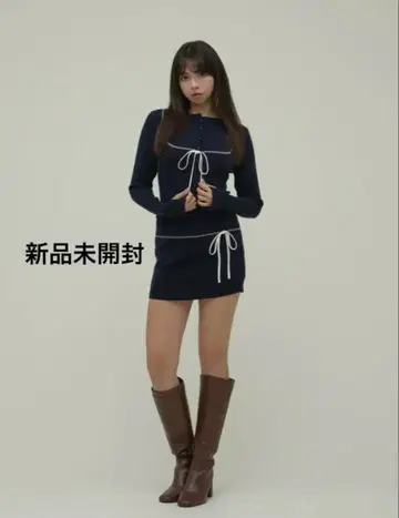 andmary Lilia stitch set up navy