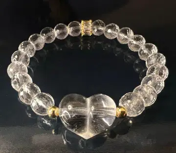 하트 수정 거울 컷 수정 팔찌 정화 번영