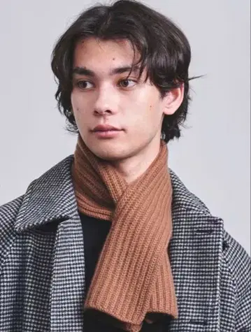 UNITED ARROWS 오가닉 캐시미어 머플러 브라운 완판템