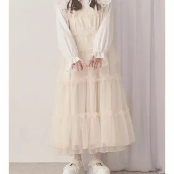 merry jenny 튤 드로스트 롱 원피스