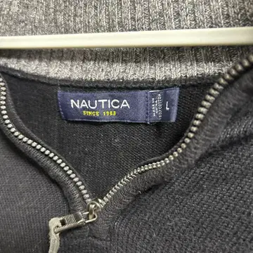 NAUTICA 블랙 니트 L 집업