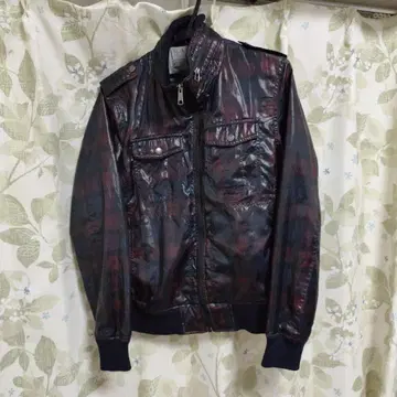 Louis Chavlon 블랙 레드 체크 점퍼 M 사이즈