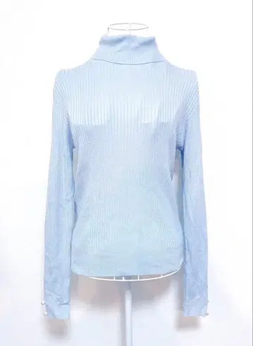 MISCH MASCH 미슈마슈 라이트 블루 터틀넥 스웨터