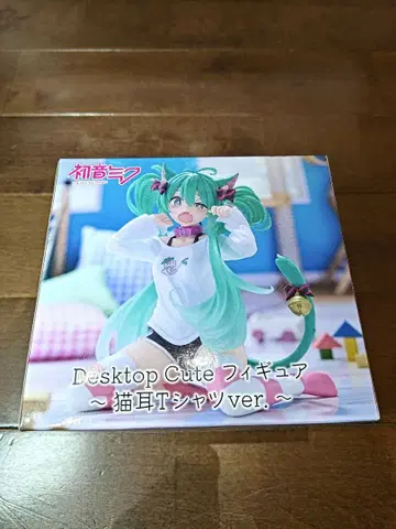 하츠네 미쿠 Desktop Cute 고양이 귀 T셔츠 ver.