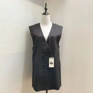 택 포함 새상품 M 블랙 더블 테일러드 베스트 비자비