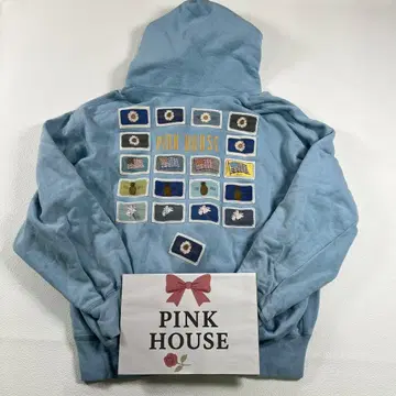 핑크하우스 후드티 점퍼 블루종 pink house