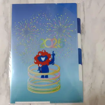 만박 미야쿠미야쿠 A4 클리어 파일 5 포켓 로고 패턴