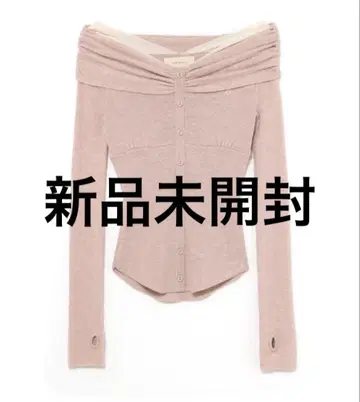 andmary Shannon tulle knit tops 핑크