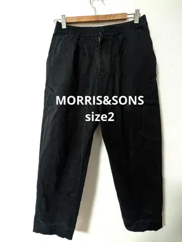 새상품급 모리스&선즈 MORRIS&SONS 이지 와이드 팬츠 블랙 M