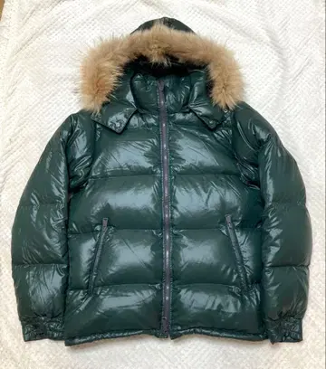BEAMS 다운 자켓 L 사이즈 다크 그린 다운 90% 가볍고 따뜻함