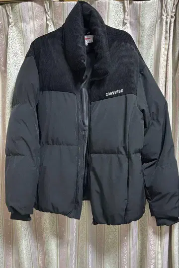 CONVERSE 블랙 다운 자켓 M