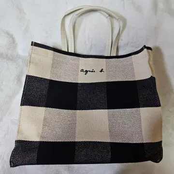 agnis b. 체크 무늬 토트백