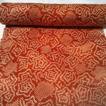 [미사용] 여성용 기모노 옷감 하오리치 시보리 빨간색