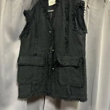 SLY 트위드 베스트 블랙