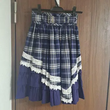 아리파이 스커트 체크 무늬