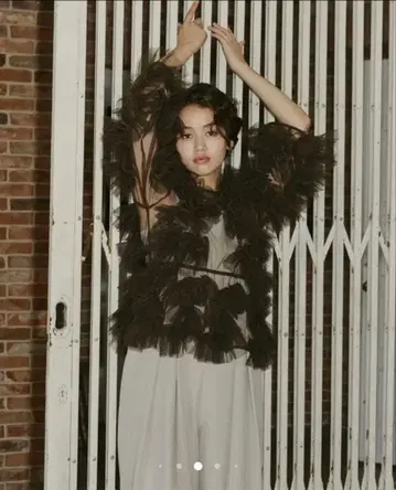 NOTREemor 튤 베일 탑스 브라운