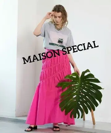 MAISON SPECIAL 와셔 아지메 셔링 스커트