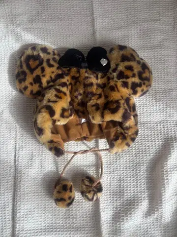 디즈니 팬캡 퍼 레오파드 무늬