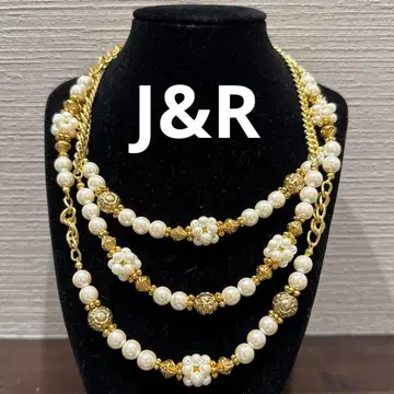 J&R 3연 펄 목걸이