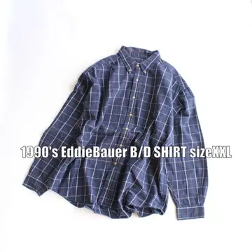 90s 에디 바우어 체크 셔츠 빅 사이즈 빈티지 [ GG0099