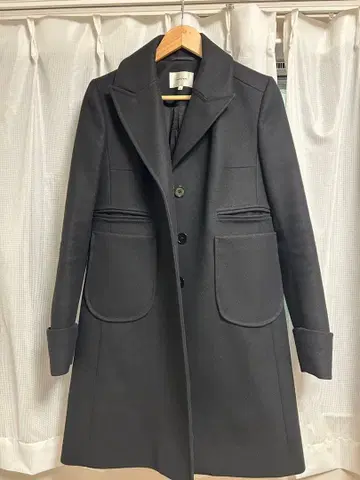 carven 울 코트 체스터 코트 M 사이즈 블랙